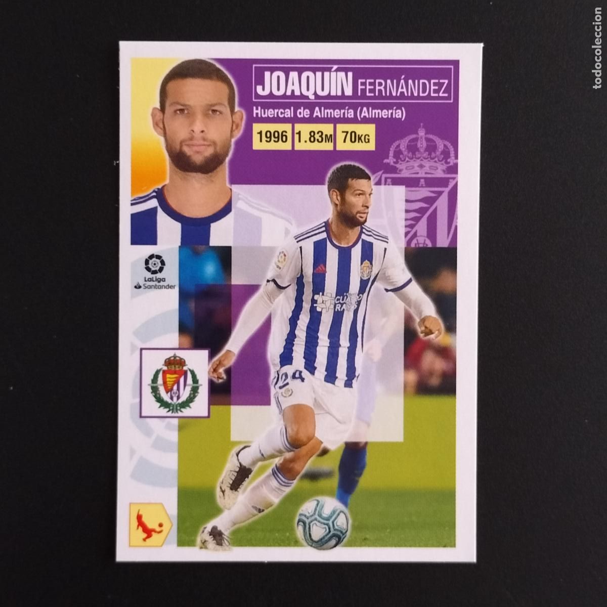 Cromos de F&uacute;tbol: N&ordm; 7 JOAQUIN VALLADOLID CROMOS LALIGA SANTANDER ESTE 2020 2021 20 21 LIGA PANINI