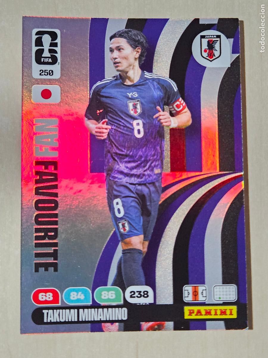 Cromos de Futebol: N&ordm; 250 TAKUMI MINAMINO - FAN FAVOURITE - FIFA WORLD CUP 2026 26 ADRENALYN XL