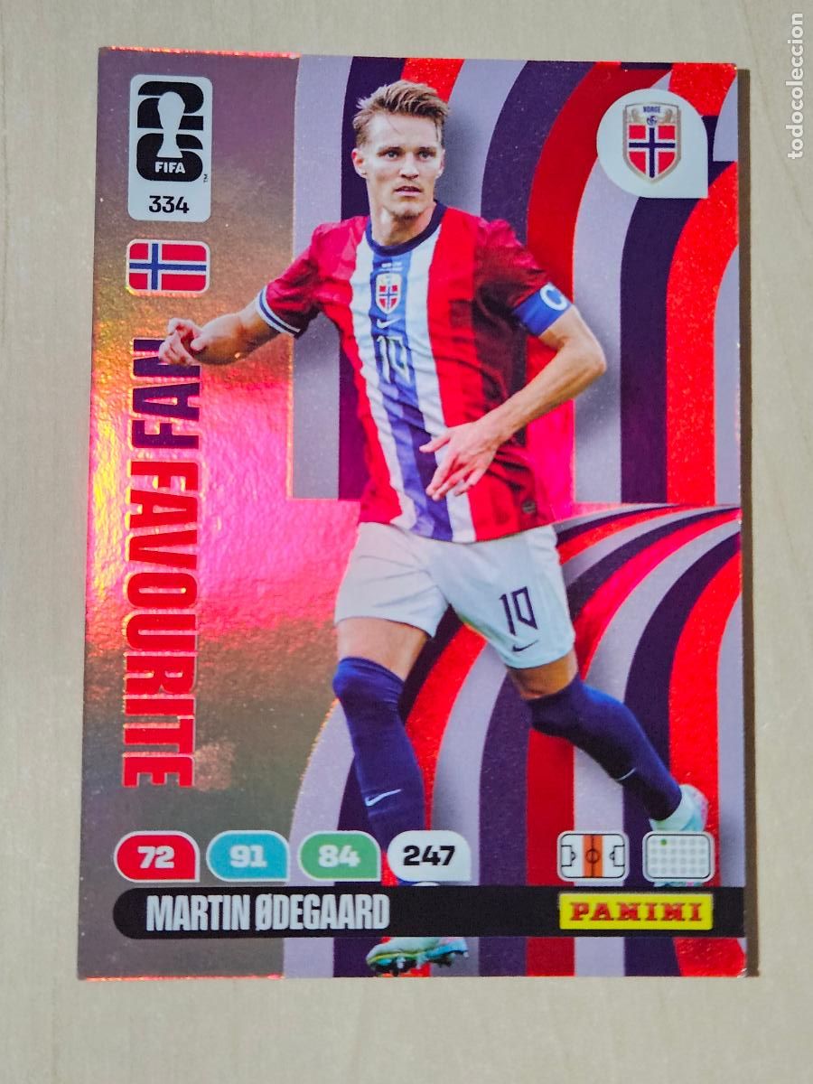 Cromos de Futebol: N&ordm; 334 MARTIN ODEGAARD - FAN FAVOURITE - FIFA WORLD CUP 2026 26 ADRENALYN XL