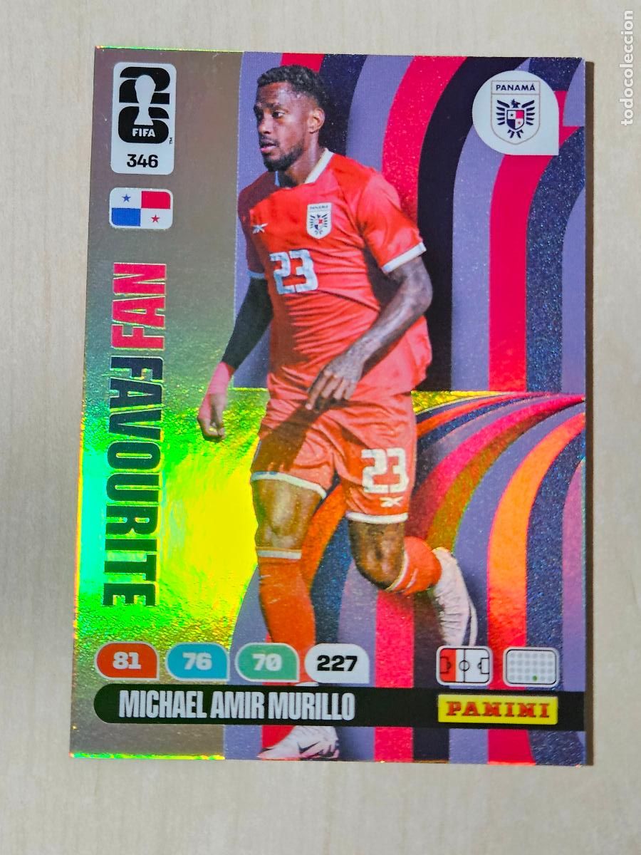 Cromos de F&uacute;tbol: N&ordm; 346 MICHAEL AMIR MURILLO - FAN FAVOURITE - FIFA WORLD CUP 2026 26 ADRENALYN XL