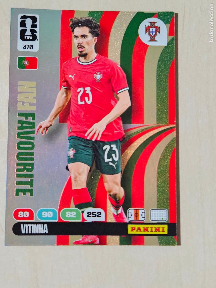 Cromos de F&uacute;tbol: N&ordm; 370 VITINHA - FAN FAVOURITE - FIFA WORLD CUP 2026 26 ADRENALYN XL