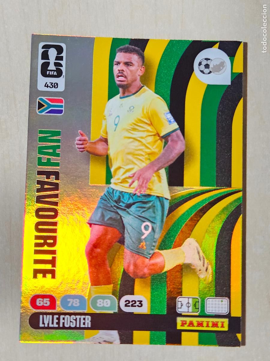 Cromos de F&uacute;tbol: N&ordm; 430 LYLE FOSTER - FAN FAVOURITE - FIFA WORLD CUP 2026 26 ADRENALYN XL