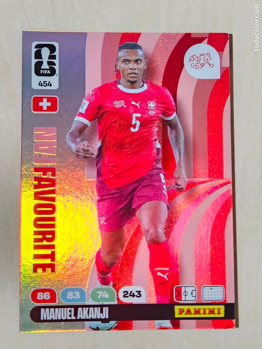 Cromos de F&uacute;tbol: N&ordm; 454 MANUEL AKANJI - FAN FAVOURITE - FIFA WORLD CUP 2026 26 ADRENALYN XL
