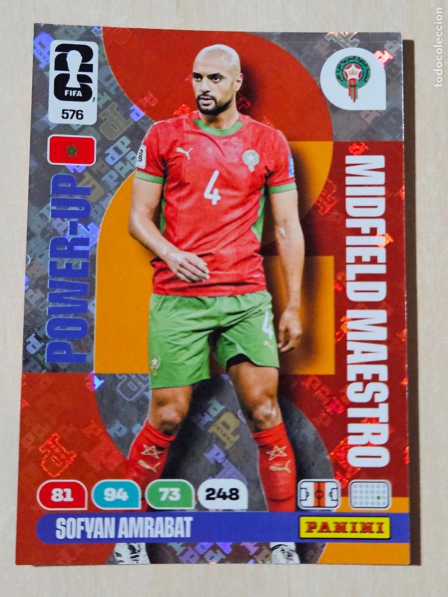 Cromos de F&uacute;tbol: N&ordm; 576 AMRABAT - MIDFIELD MAESTRO - FIFA WORLD CUP 2026 26 ADRENALYN XL