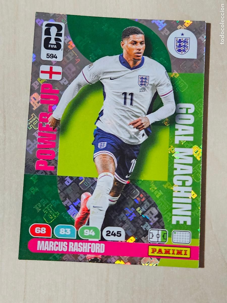Cromos de F&uacute;tbol: N&ordm; 594 MARCUS RASHFORD - GOAL MACHINE - FIFA WORLD CUP 2026 26 ADRENALYN XL