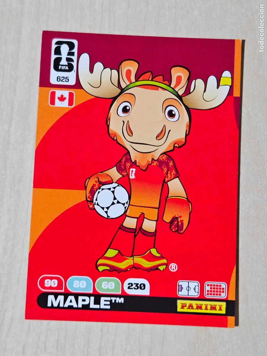 Cromos de F&uacute;tbol: N&ordm; 625 MAPLE - MASCOTA - FIFA WORLD CUP 2026 26 ADRENALYN XL