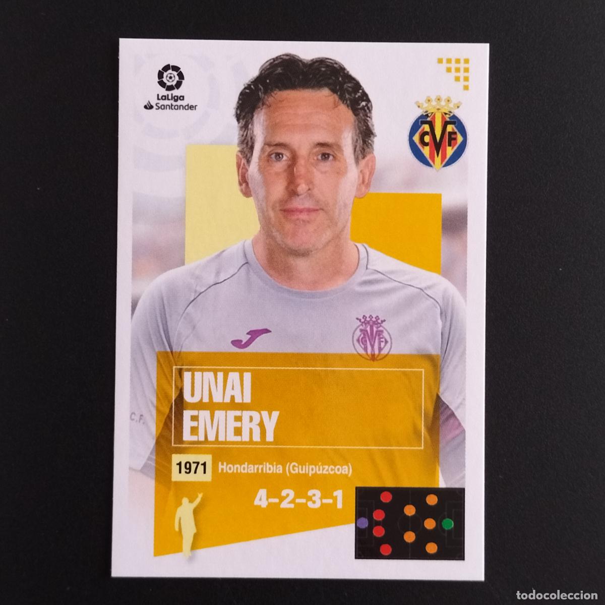 Cromos de F&uacute;tbol: N&ordm; 1 UNAI EMERY ENTRENADOR VILLARREAL CROMOS LALIGA SANTANDER ESTE 2020 2021 20 21 LIGA PANINI