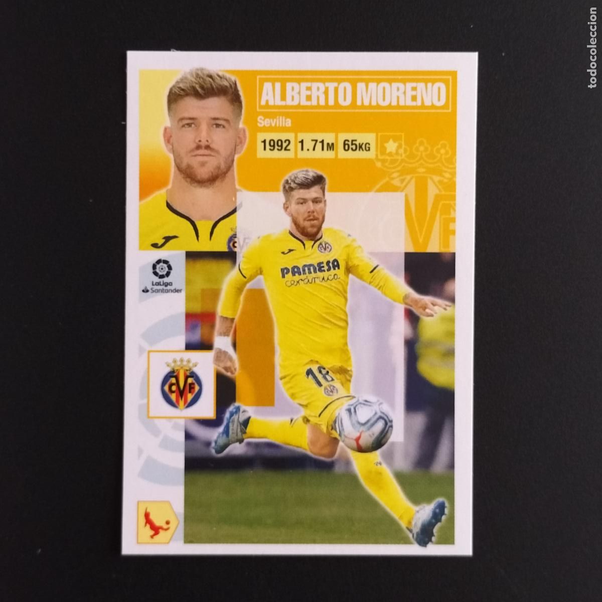 Cromos de F&uacute;tbol: N&ordm; 9 ALBERTO MORENO VILLARREAL CROMOS LALIGA SANTANDER ESTE 2020 2021 20 21 LIGA PANINI
