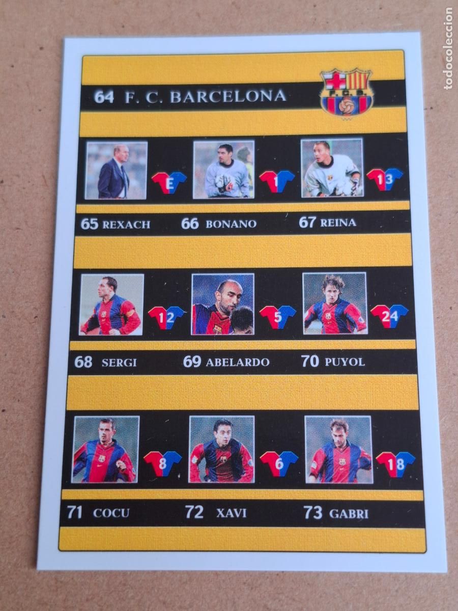 Cromos de F&uacute;tbol: MUNDICROMO 2001 2002 01 02 - 84 INDICE BARCELONA - FC. BARCELONA