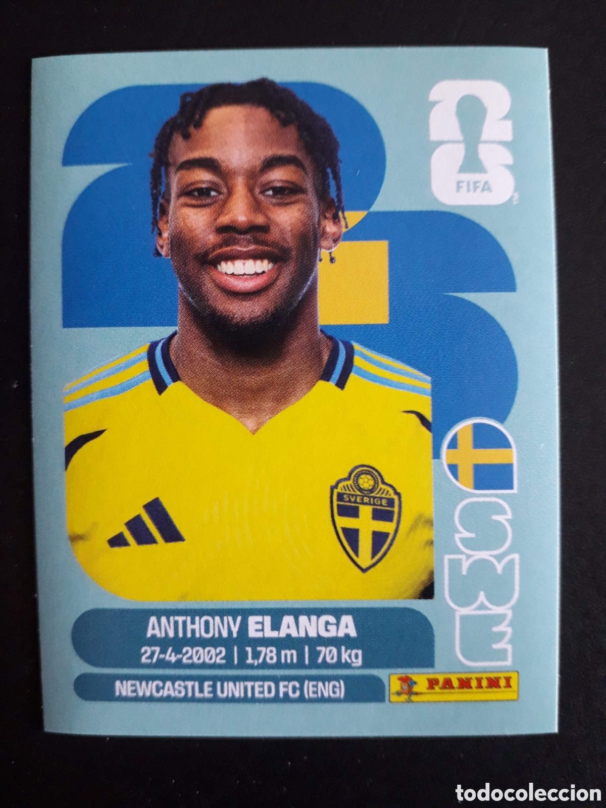 Cromos de F&uacute;tbol: ELANGA SUECIA SWE 18 MUNDIAL F&Uacute;TBOL 2026 FIFA WORLD CUP PANINI SIN PEGAR PEDIDO M&Iacute;NIMO 3&euro;
