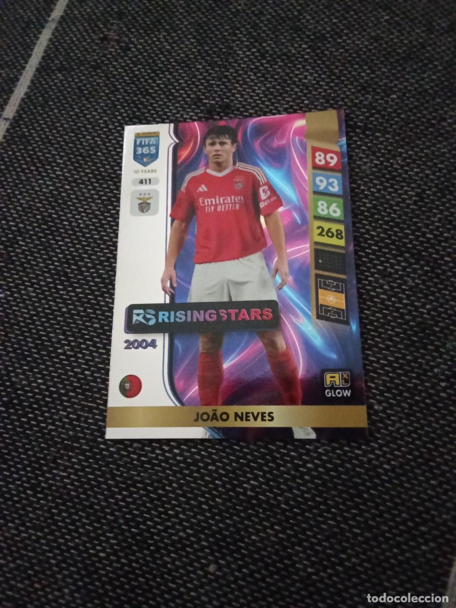 Cromos de F&uacute;tbol: 411 Joao Neves benfica Rising stars fifa 365 ADRENALYN 2025