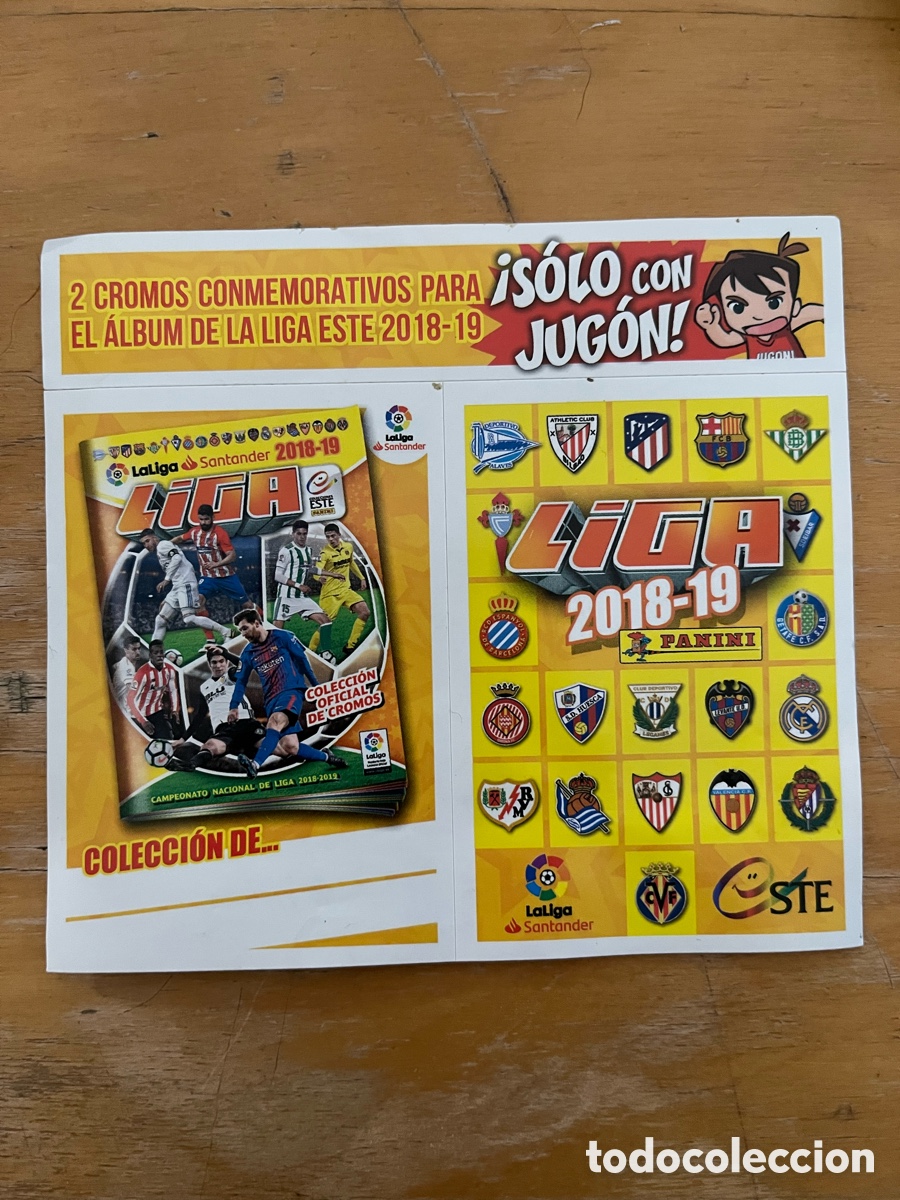 Cromos de F&uacute;tbol: 2 CROMOS CONMEMORATIVOS LIGA ESTE 2018 2019 18 19. NUNCA PEGADOS JUG&Oacute;N