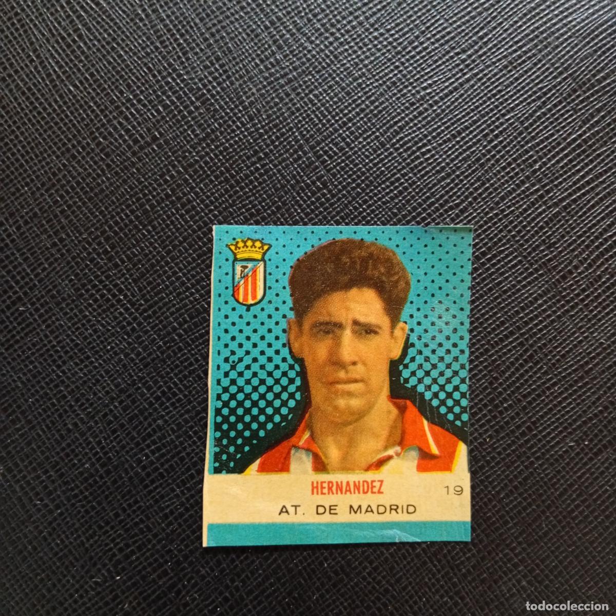 Cromos de F&uacute;tbol: 19 HERNANDEZ AT MADRID BRUGUERA CAMPEONES 1957 1958 CROMO FUTBOL 57 58 - DESPEGADO - A45 PG25