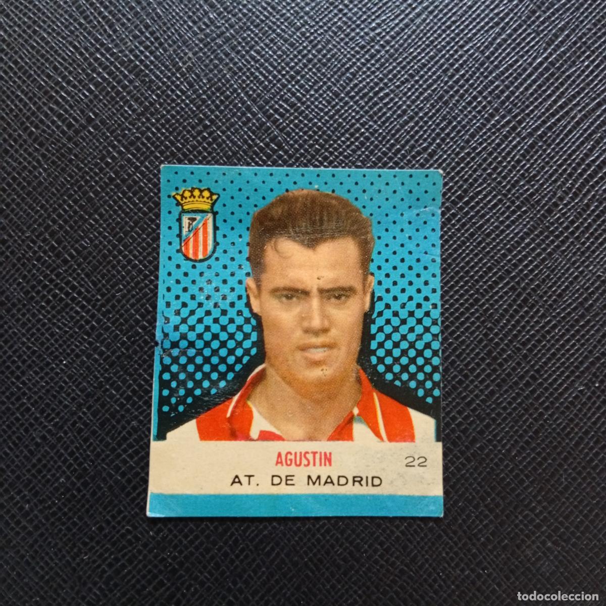 Cromos de F&uacute;tbol: 22 AGUSTIN AT MADRID BRUGUERA CAMPEONES 1957 1958 CROMO FUTBOL 57 58 - DESPEGADO - A45 PG26