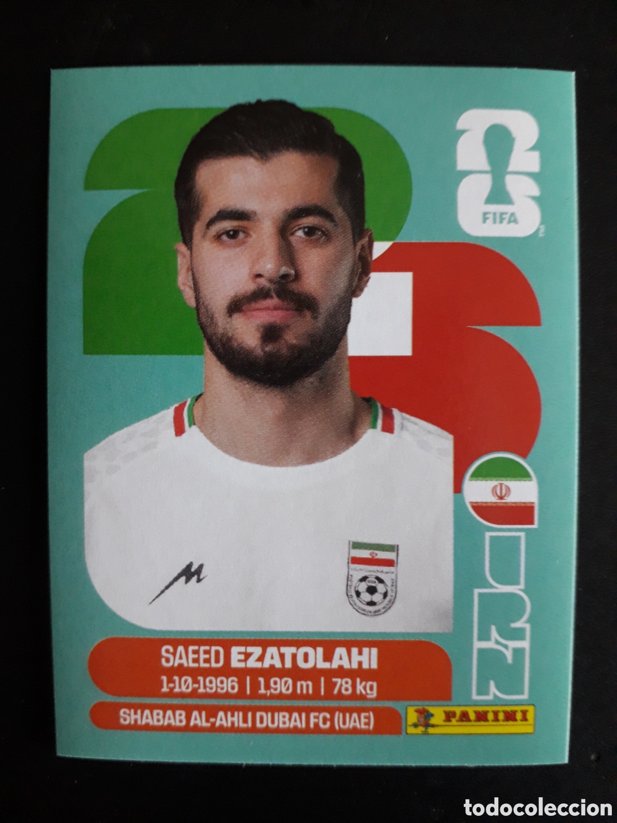 Cromos de F&uacute;tbol: EZATOLAHI IR&Aacute;N IRN 11 MUNDIAL F&Uacute;TBOL 2026 FIFA WORLD CUP PANINI SIN PEGAR PEDIDO M&Iacute;NIMO 3&euro;