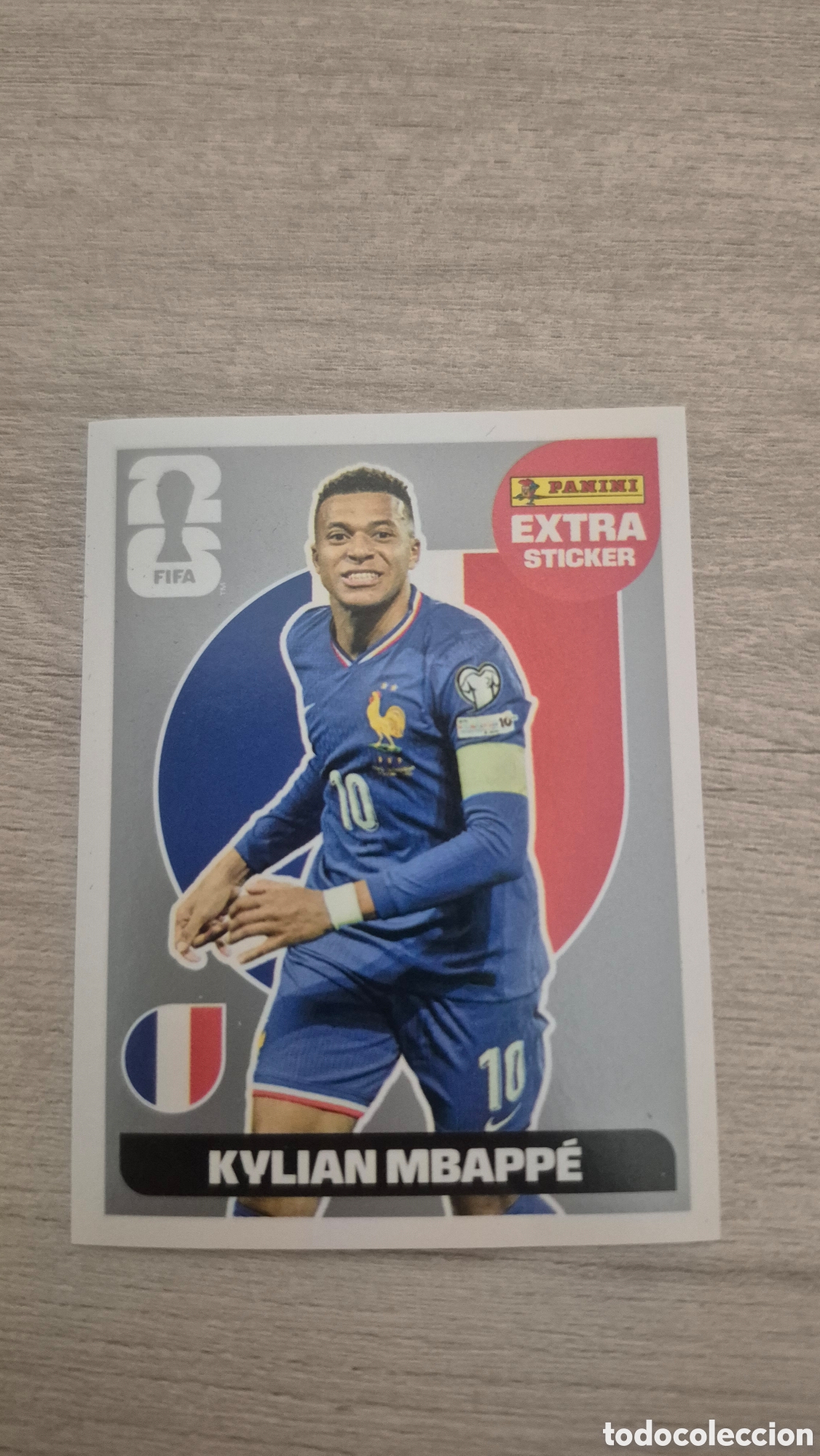 Cromos de F&uacute;tbol: Kylian Mbappe Extrasticker Plata FIFA World Cup 2026
