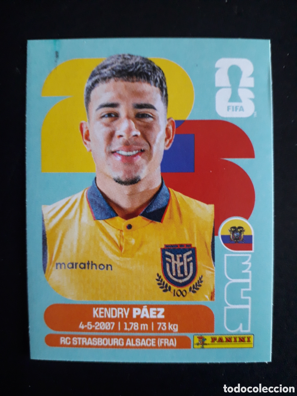 Cromos de F&uacute;tbol: P&Aacute;EZ ECUADOR ECU 11 MUNDIAL F&Uacute;TBOL 2026 FIFA WORLD CUP PANINI SIN PEGAR PEDIDO M&Iacute;NIMO 3&euro;