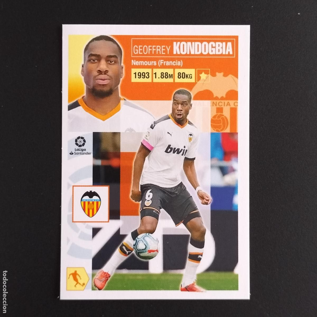 Cromos de F&uacute;tbol: N&ordm; 11 KONDOGBIA VALENCIA CROMOS LALIGA SANTANDER ESTE 2020 2021 20 21 LIGA PANINI