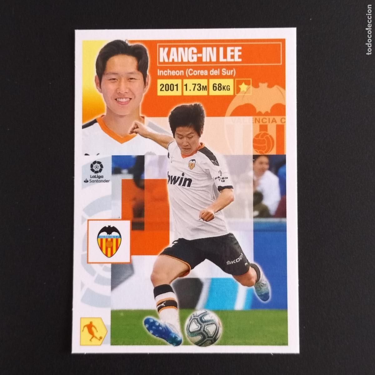 Cromos de F&uacute;tbol: N&ordm; 15 KANG-IN LEE VALENCIA CROMOS LALIGA SANTANDER ESTE 2020 2021 20 21 LIGA PANINI