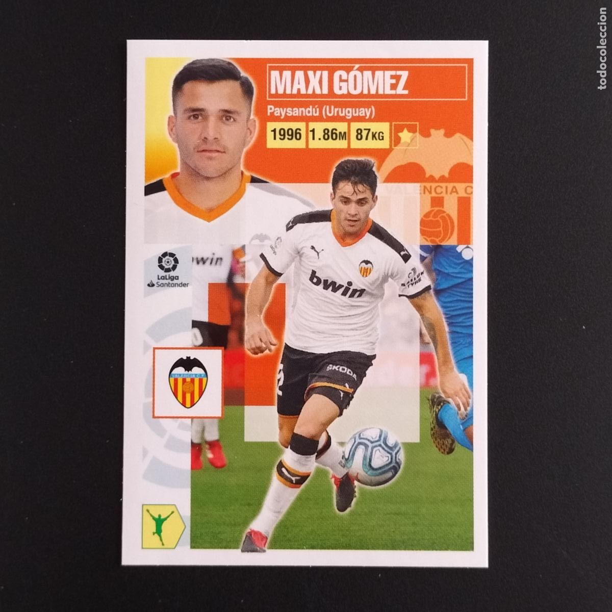 Cromos de F&uacute;tbol: N&ordm; 17 MAXI GOMEZ VALENCIA CROMOS LALIGA SANTANDER ESTE 2020 2021 20 21 LIGA PANINI