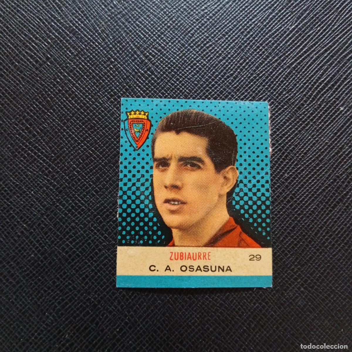 Cromos de F&uacute;tbol: 29 ZUBIAURRE OSASUNA BRUGUERA CAMPEONES 1957 1958 CROMO FUTBOL 57 58 - DESPEGADO - A45 PG27