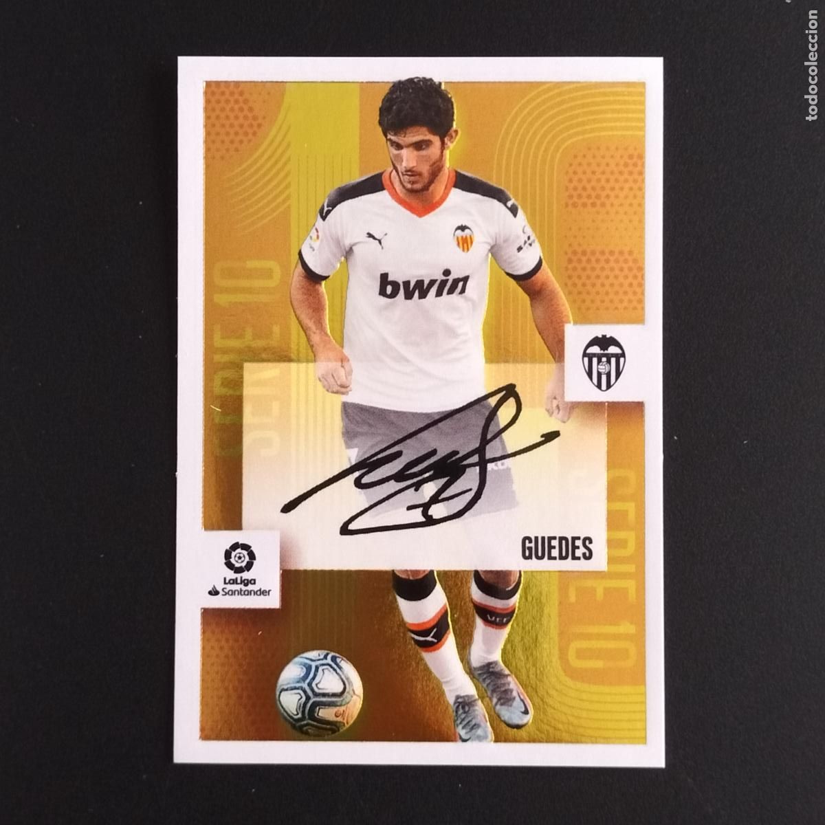 Cromos de F&uacute;tbol: N&ordm; 7 GUEDES AUTOGRAFO SERIE 10 VALENCIA CROMOS LALIGA SANTANDER ESTE 2020 2021 20 21 LIGA PANINI