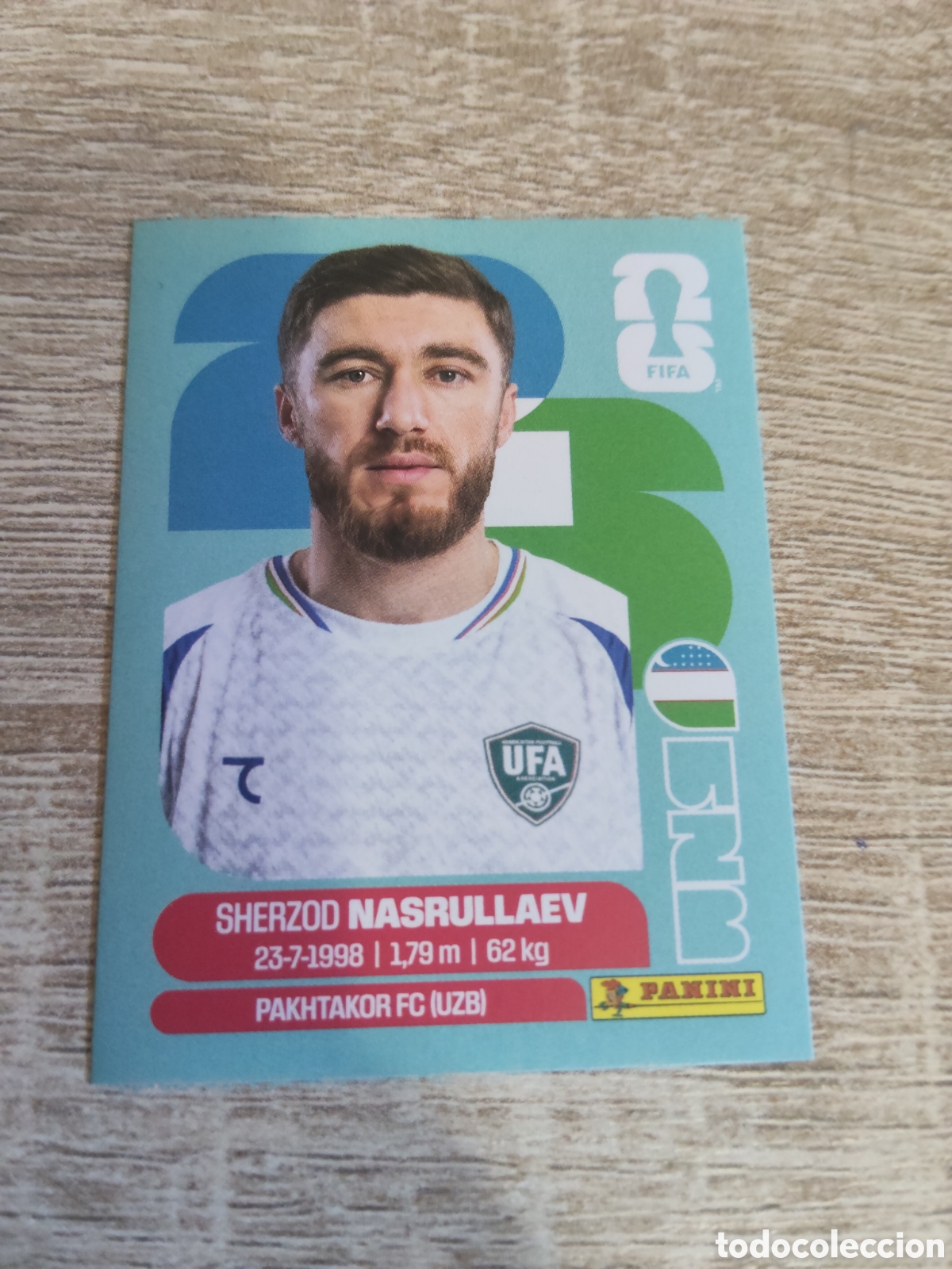 Cromos de F&uacute;tbol: Panini mundial 2026 UZB 4 Sherzod Nasrullaev Uzbekist&aacute;n