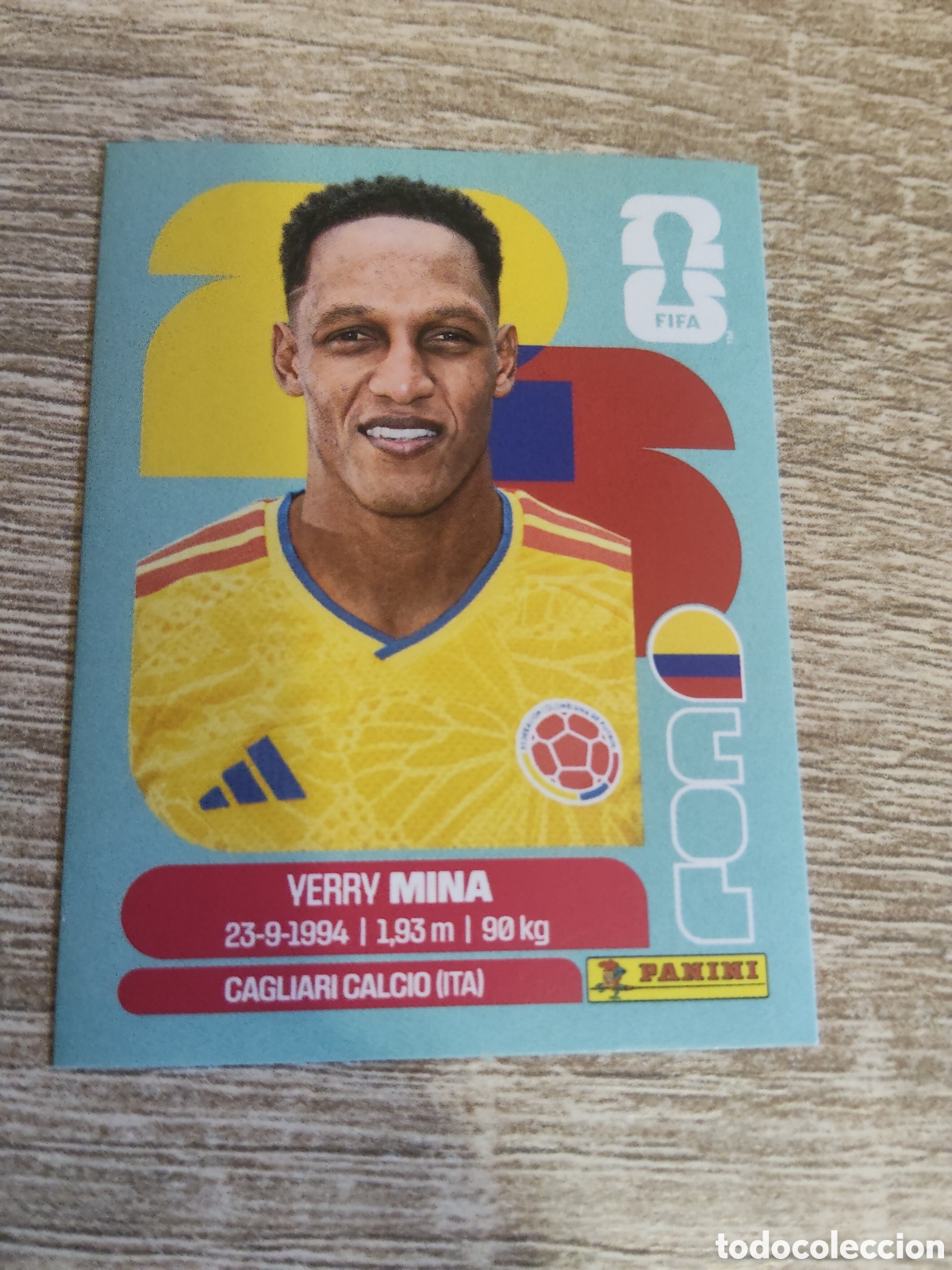 Cromos de F&uacute;tbol: Panini mundial 2026 COL 5 Yerry Mina Colombia