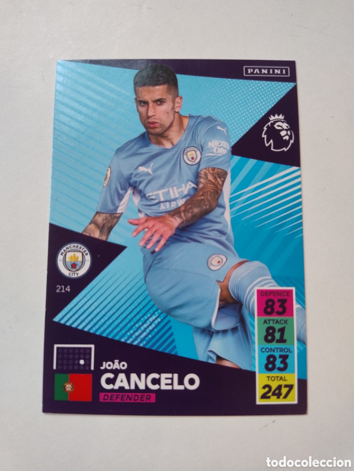 Cromos de F&uacute;tbol: 214 - Joao Cancelo - Manchester City - Adrenalyn XL Premier League 2021 - 2022