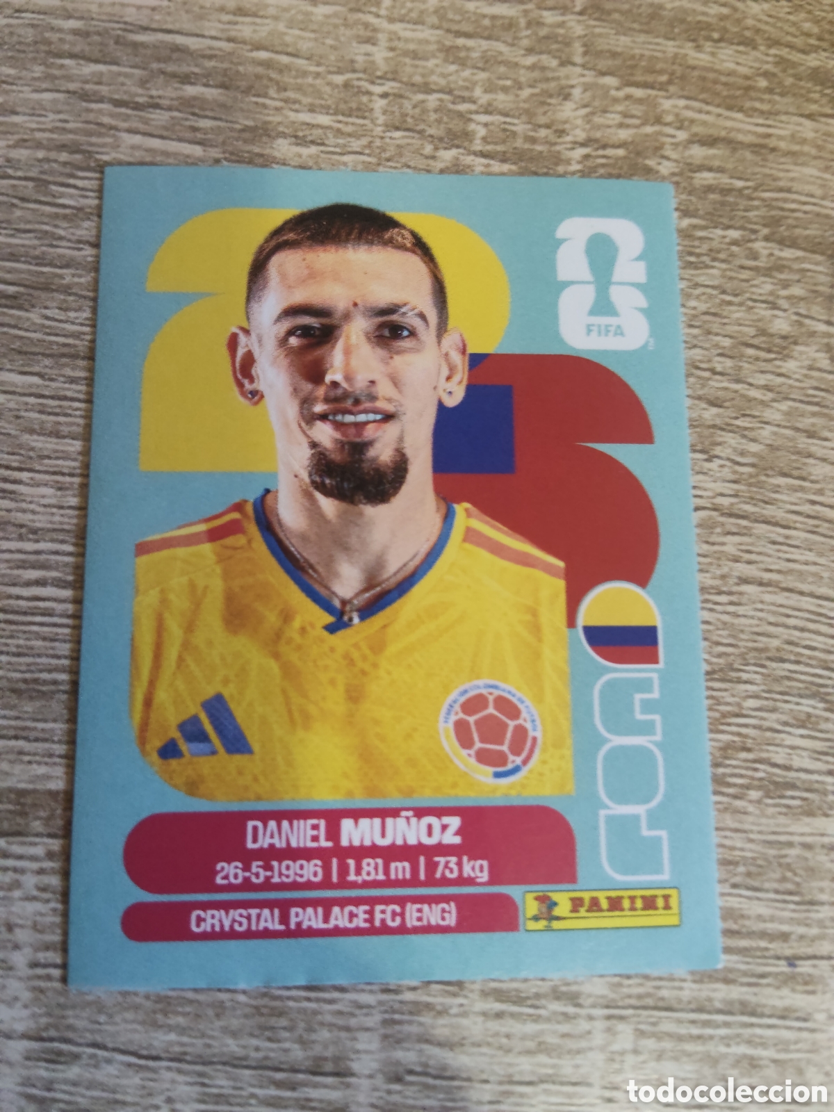 Cromos de F&uacute;tbol: Panini mundial 2026 COL 6 Daniel Mu&ntilde;oz Colombia