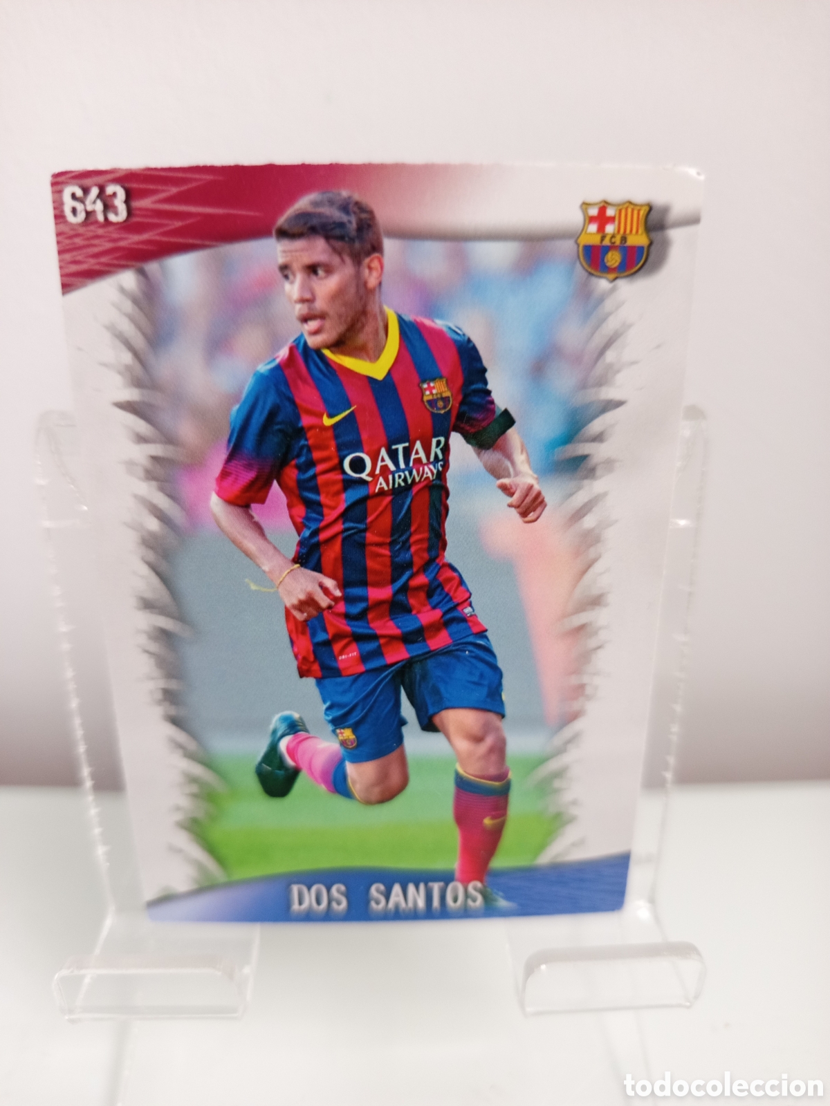Cartes &agrave; collectionner de Football: ❇️ CROMO ⚽ DOS SANTOS BARCELONA 643 FICHAS LIGA QUIZ 2014 13 14 2013 MUNDICROMO ❇️
