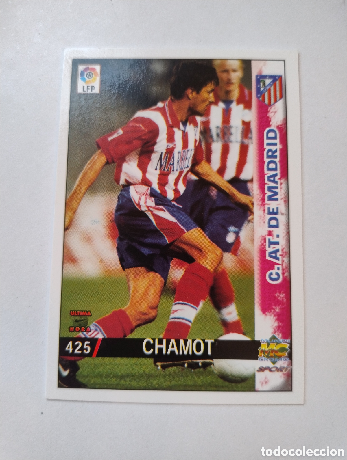 Cromos de F&uacute;tbol: 425 UH - Chamot - Atl&eacute;tico de Madrid - Mundicromo Liga 98 - 99