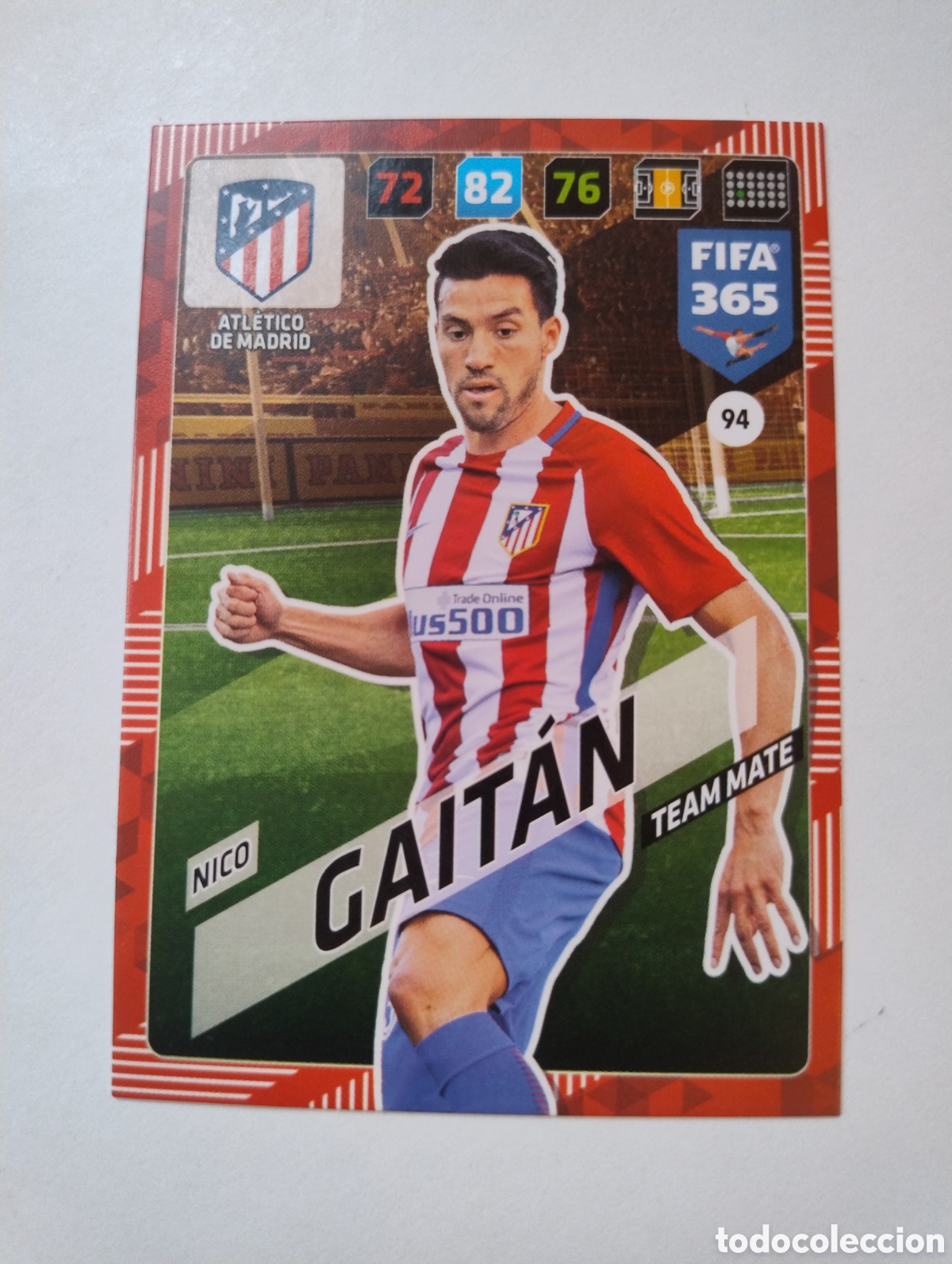 Cromos de F&uacute;tbol: 94 - Gait&aacute;n - Atl&eacute;tico de Madrid - Adrenalyn XL FIFA 365 2018
