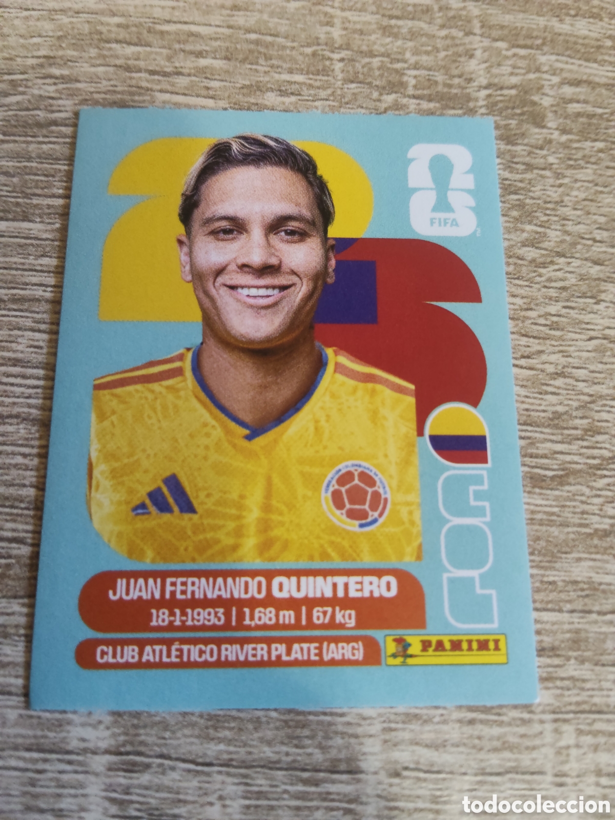 Cromos de F&uacute;tbol: Panini mundial 2026 COL 15 Juan Fernando Quintero Colombia