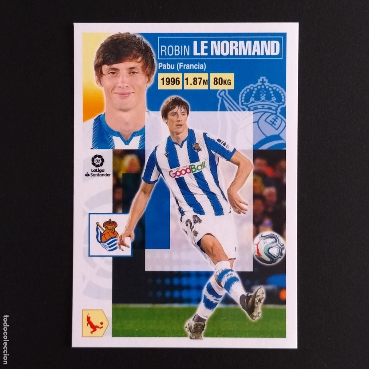 Cromos de F&uacute;tbol: N&ordm; 7 ROBIN LE NORMAND REAL SOCIEDAD CROMOS LALIGA SANTANDER ESTE 2020 2021 20 21 LIGA PANINI