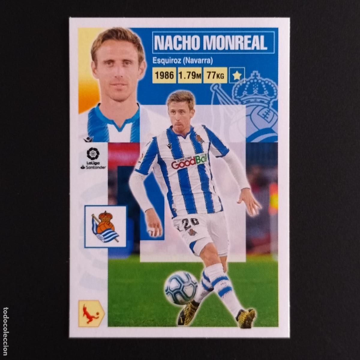 Cromos de F&uacute;tbol: N&ordm; 8 NACHO MONREAL REAL SOCIEDAD CROMOS LALIGA SANTANDER ESTE 2020 2021 20 21 LIGA PANINI