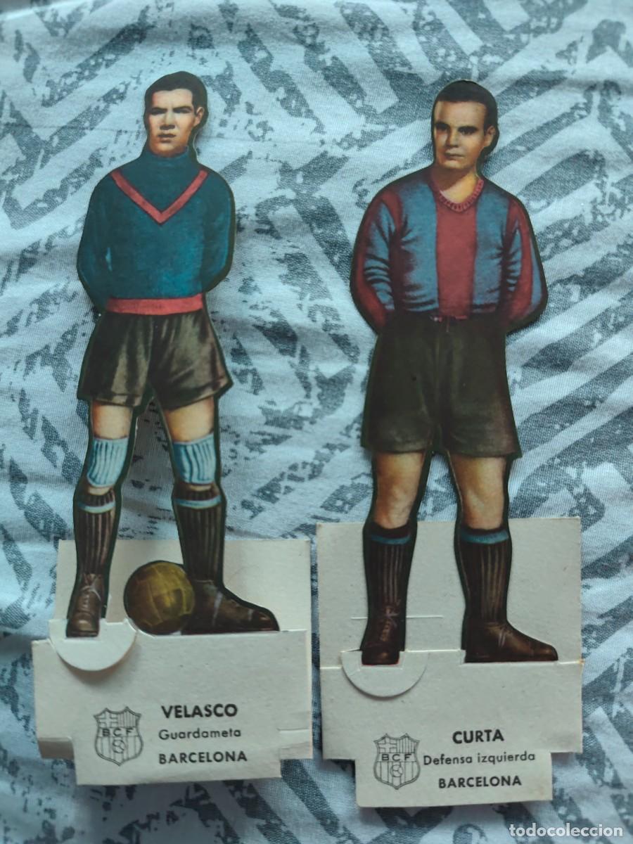 Cromos de F&uacute;tbol: CROMO TROQUELADO DE CURTA y Velasco C.F.BARCELONA 1944-45