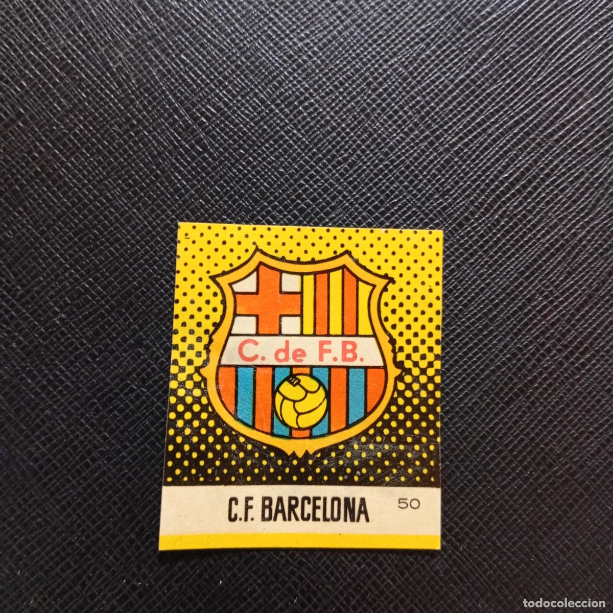 Cromos de F&uacute;tbol: 50 ESCUDO BARCELONA BRUGUERA CAMPEONES 1957 1958 CROMO FUTBOL 57 58 - DESPEGADO - A45 PG32