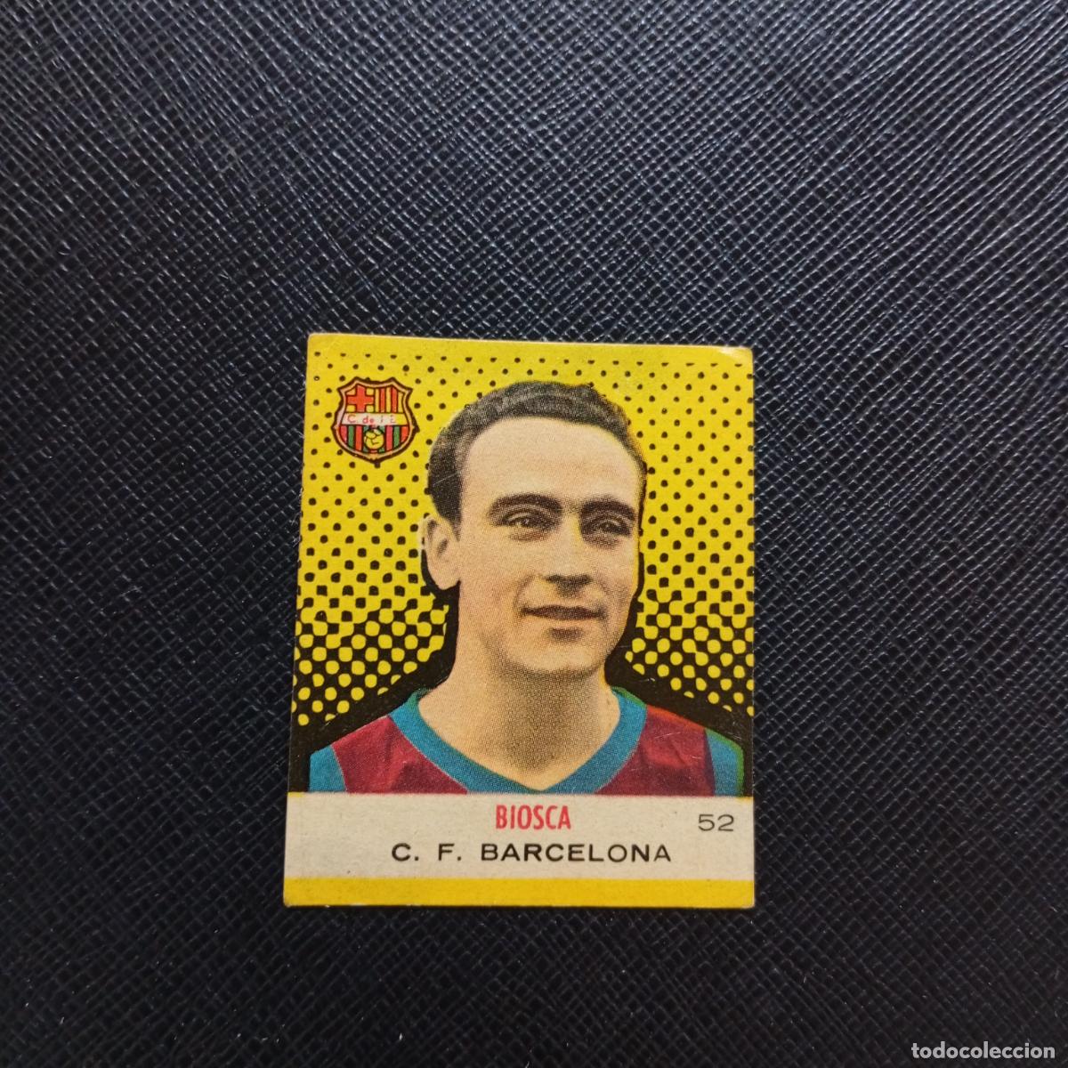 Cromos de F&uacute;tbol: 52 BIOSCA BARCELONA BRUGUERA CAMPEONES 1957 1958 CROMO FUTBOL 57 58 - DESPEGADO - A45 PG32
