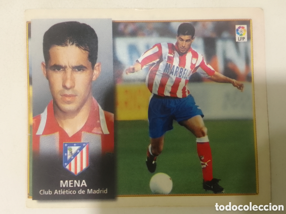 Cromos de F&uacute;tbol: Lecciones Este 98-99 Mena &bull; Atl&eacute;tico de Madrid. ULTIMOS FICHAJES N&deg; 1.