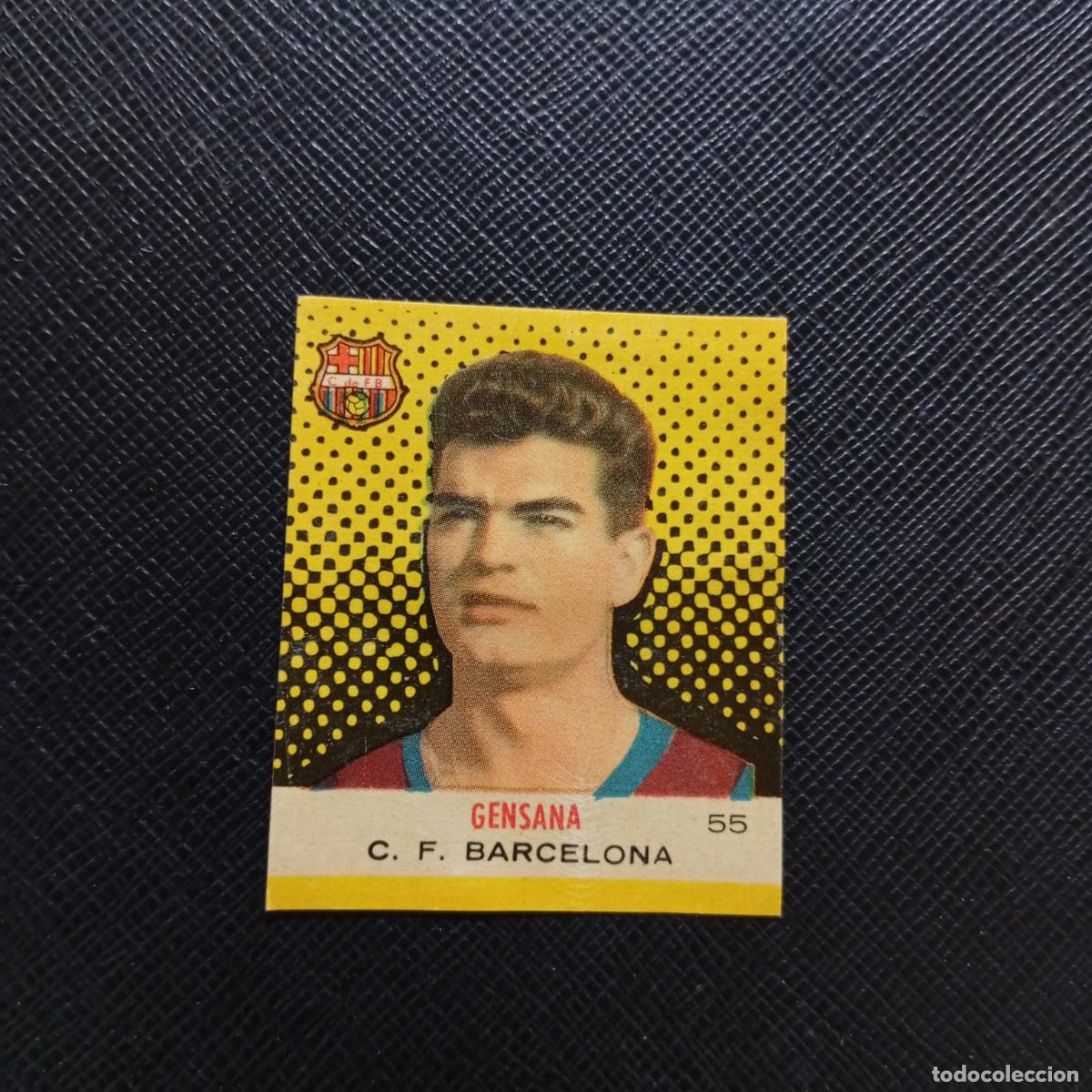 Cromos de F&uacute;tbol: 55 GENSANA BARCELONA BRUGUERA CAMPEONES 1957 1958 CROMO FUTBOL 57 58 - DESPEGADO - A45 PG34