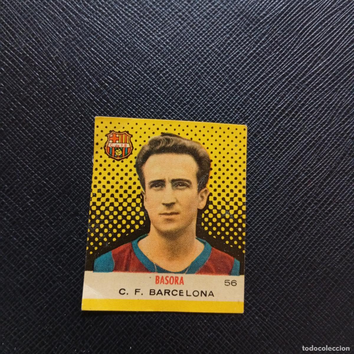 Cromos de F&uacute;tbol: 56 BASORA BARCELONA BRUGUERA CAMPEONES 1957 1958 CROMO FUTBOL 57 58 - DESPEGADO - A45 PG34