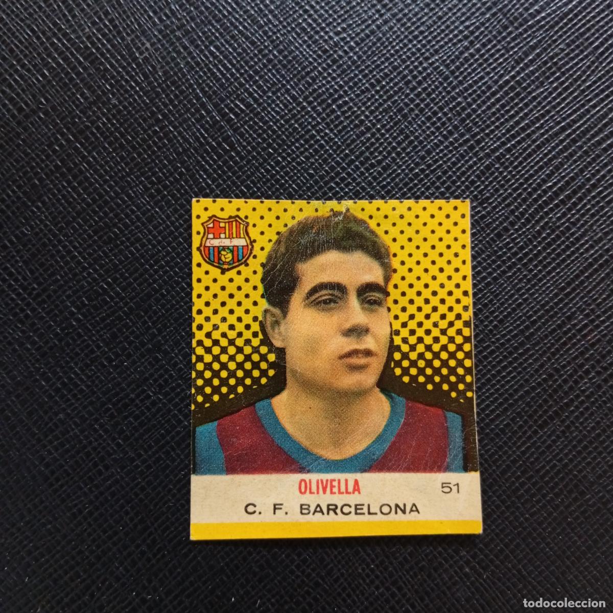 Cromos de F&uacute;tbol: 51 OLIVELLA BARCELONA BRUGUERA CAMPEONES 1957 1958 CROMO FUTBOL 57 58 - DESPEGADO - A45 PG34