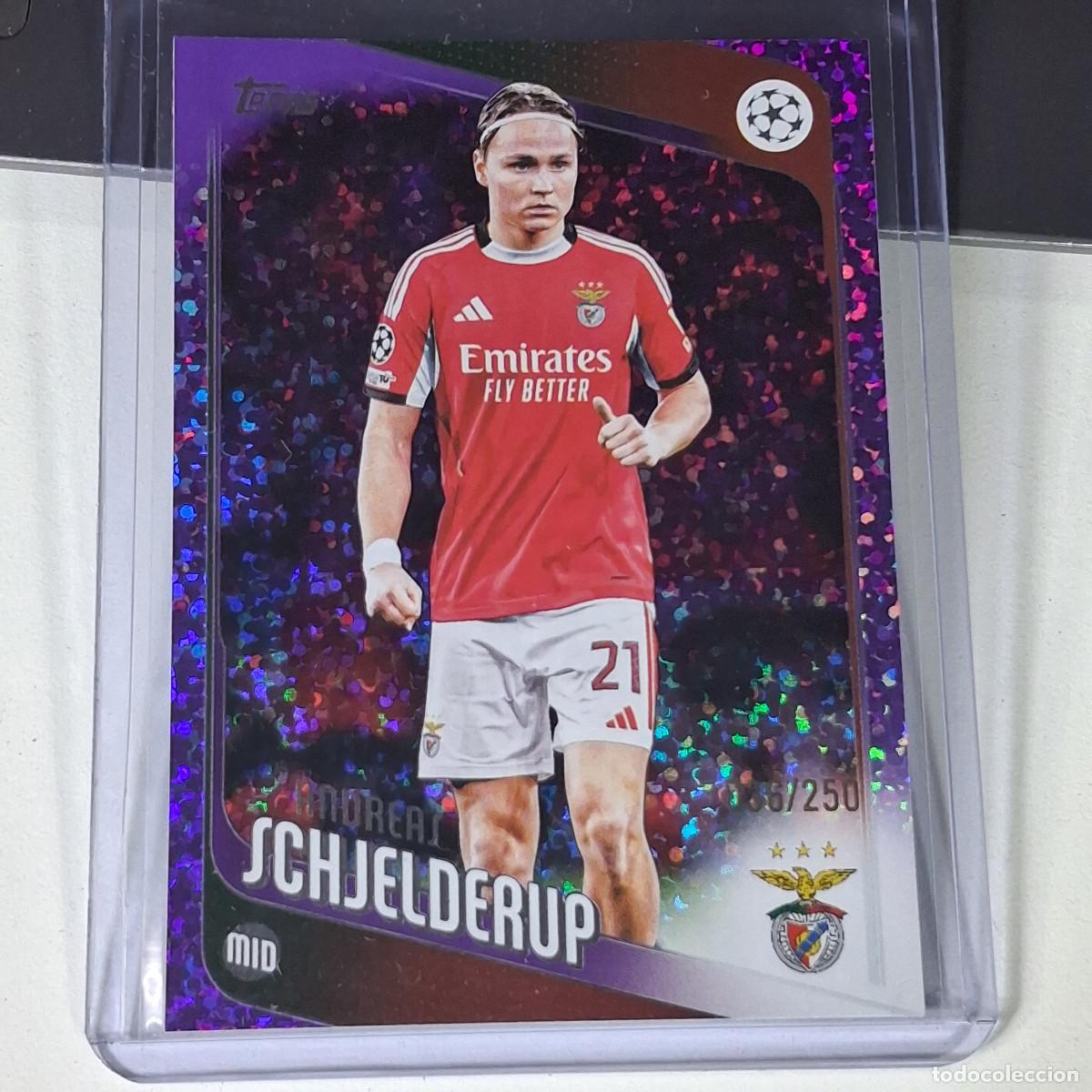 Cromos de F&uacute;tbol: P1 27 ANDREAS SCHJELDERUP NUMERADA /250 SLB BENFICA TOPPS UCC FLAGSHIP 25 26 2025 2026 CHAMPIONS