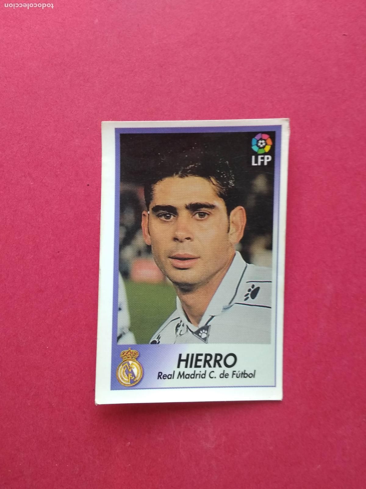 Cromos de Futebol: BOLLYCAO FUTBOL LIGA 96 97 1996 1997 CROMO NUNCA PEGADO REAL MADRID N&ordm; 164 HIERRO