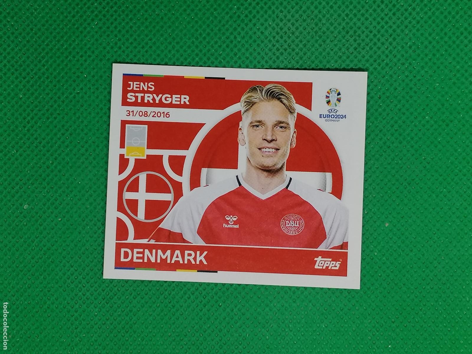 Cromos de F&uacute;tbol: DEN 9 DEN9 JENS STRYGER DINAMARCA ⚽ TOPPS EURO 2024 24 GERMANY STICKERS ⚽