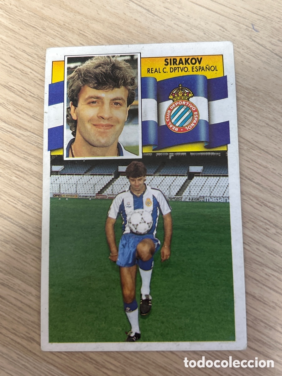 Cromos de F&uacute;tbol: SIRAKOV ESPA&Ntilde;OL COLOCA LIGA ESTE 1990/91 90 91 LEVE DESPEGADO