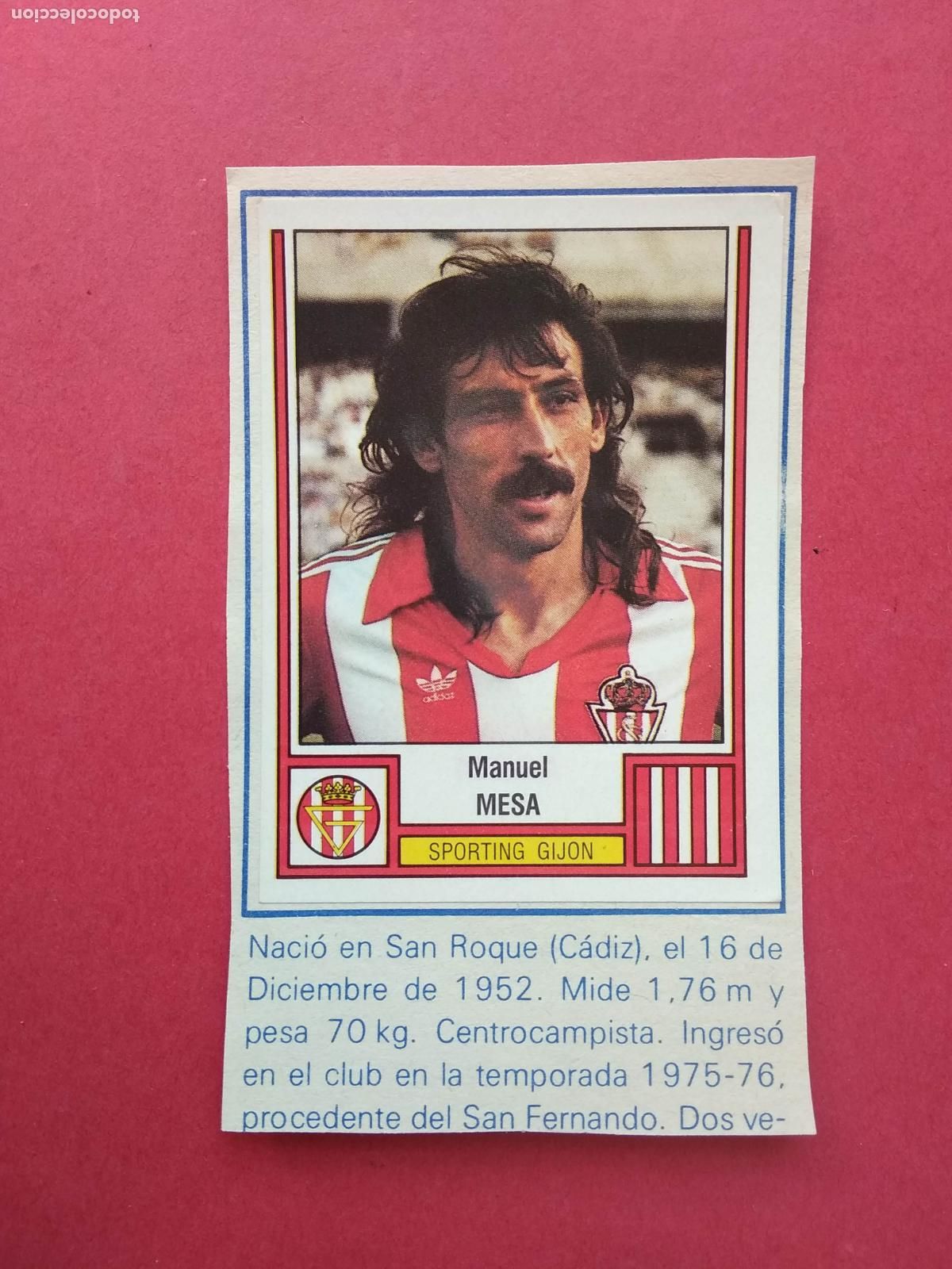 Cromos de F&uacute;tbol: PANINI FUTBOL LIGA 83 1983 CROMO RECORTADO SPORTING DE GIJON N&ordm; 120 MESA