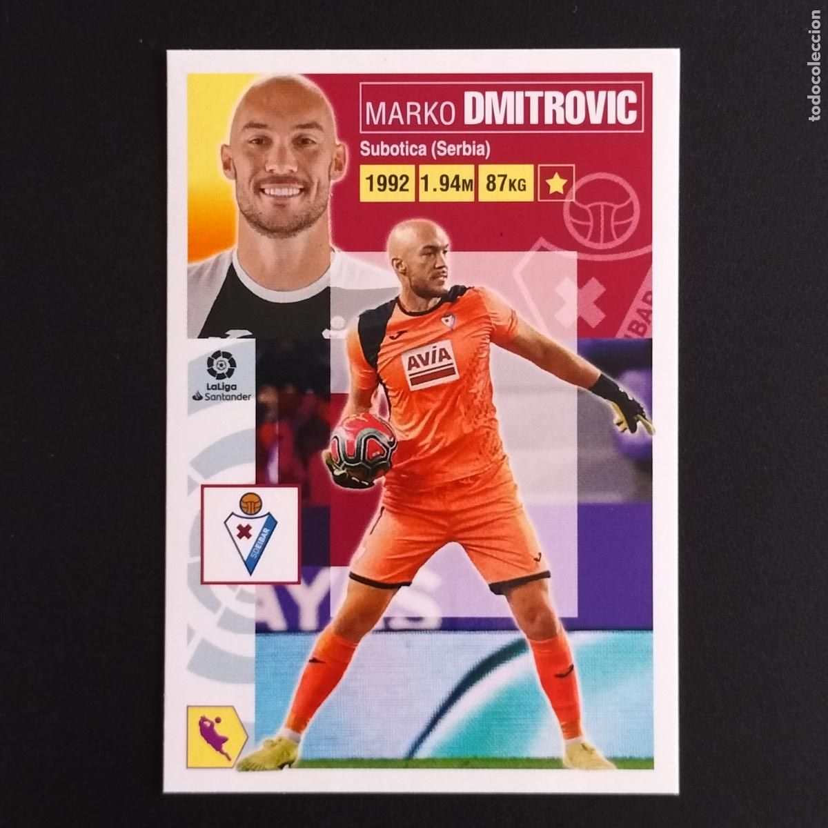 Cromos de F&uacute;tbol: N&ordm; 2 DMITROVIC EIBAR CROMOS LALIGA SANTANDER ESTE 2020 2021 20 21 LIGA PANINI