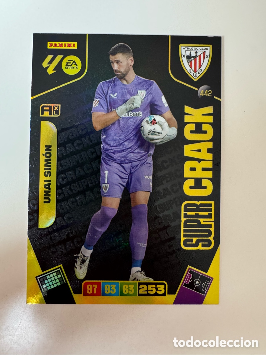 Cromos de F&uacute;tbol: PANINI ADRENALYN XL LIGA 2025-2026 25-26 &ndash; SUPERCRACK &ndash; Unai Sim&oacute;n Athletic Club N&ordm; 442